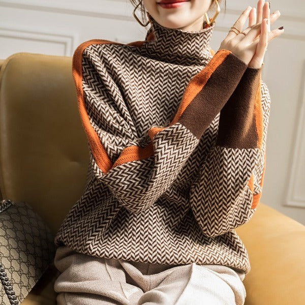 Penni | Mottled turtleneck sweater