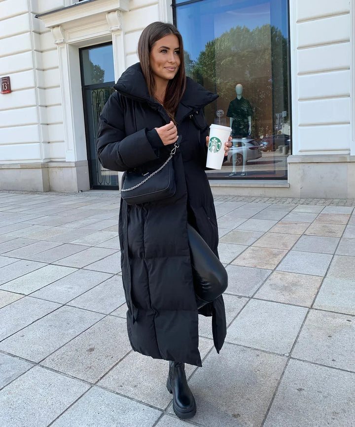 Malin | Long winter coat with belt